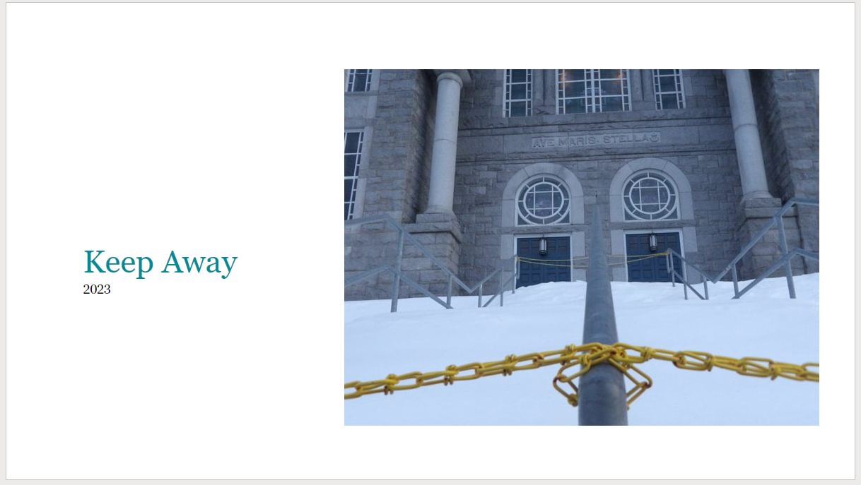 church doors chained off