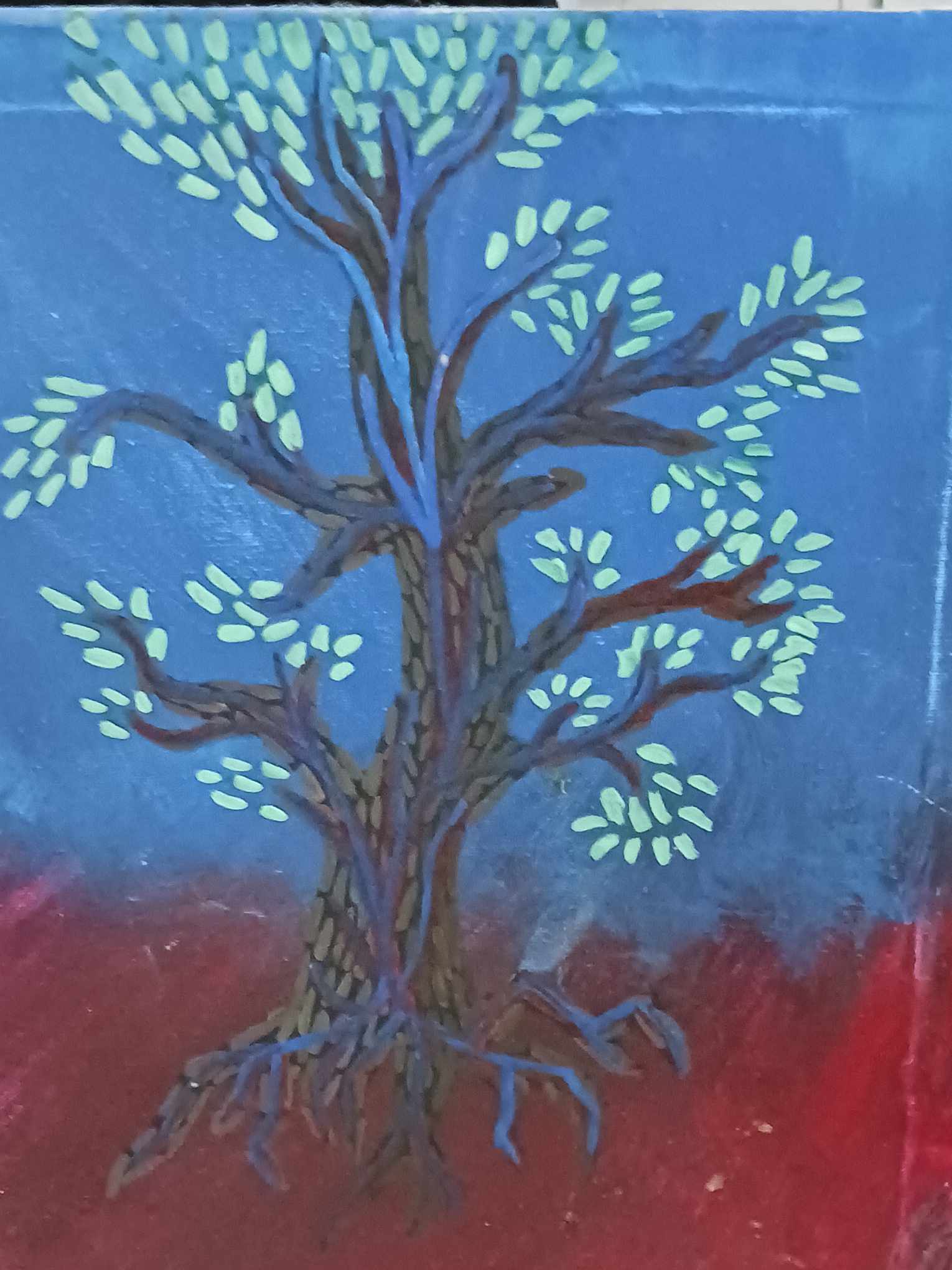 painting of creepy tree